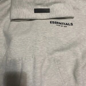 Fear of God Essentials Light Gray Sweatshirt Hoodie